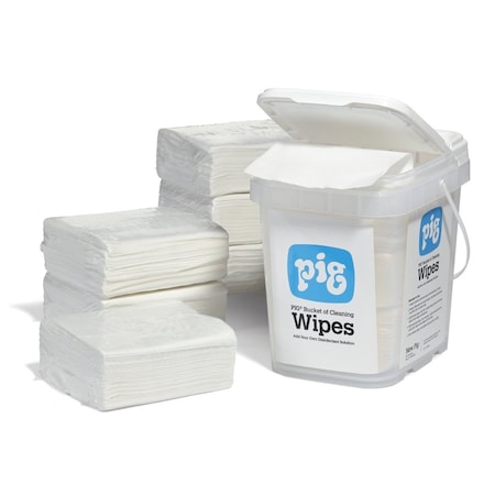 Pig PIG Bucket of Cleaning Wipes - Add Disinfectant 450 wip/case, 50 wip/pkg, 9 pkg/case 12" L x 13" W WIP8330